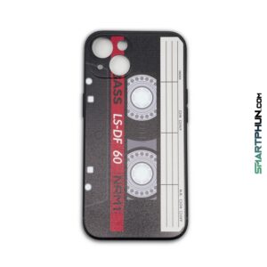 Coque en silicone style K7 audio pour iPhone 13